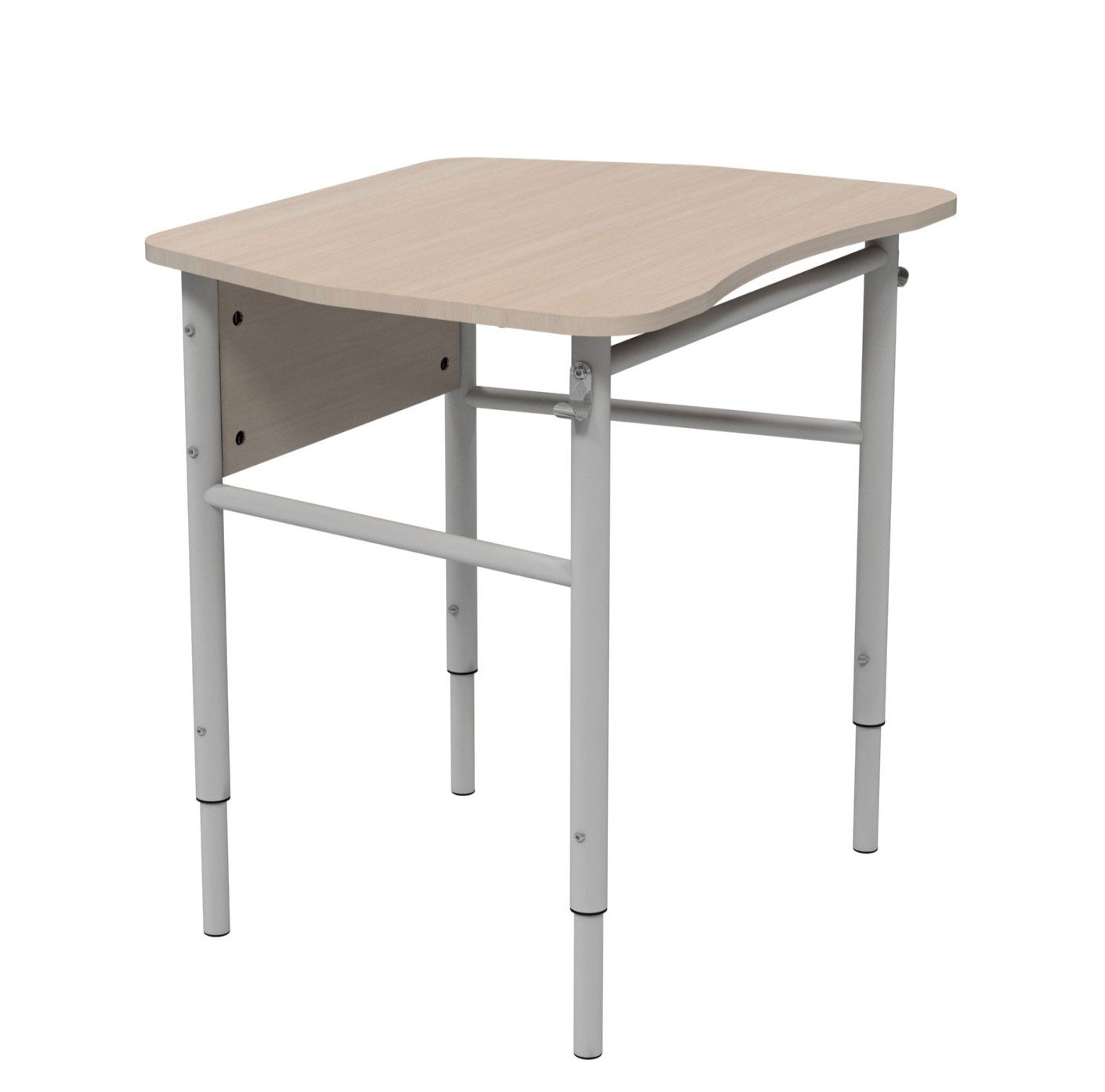 Стіл учнівський 6-кутний без регулювання кута нахилу стільниці, 700х550х640-820 мм, на круглій трубі, №4-7 (ЛЕОНТЕК) (70345)